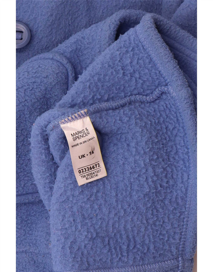 Marks & Spencer Chaqueta polar para mujer UK 44 Poliéster azul grande