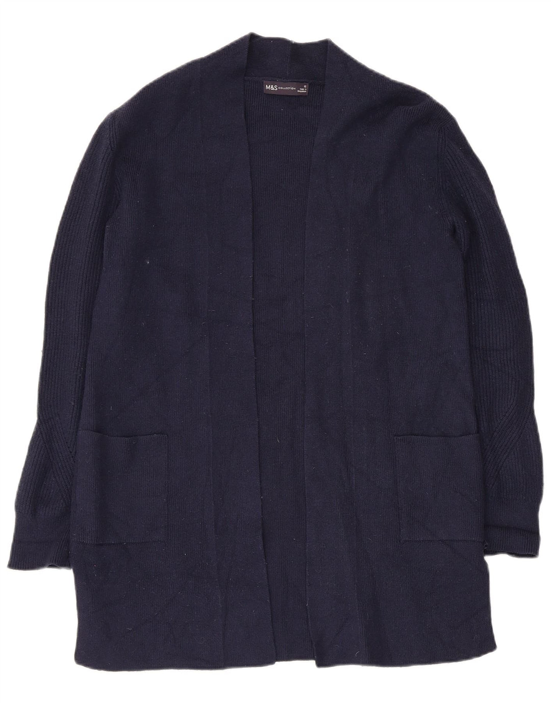 Marks & Spencer - Cárdigan largo para mujer, talla 40, tamaño mediano, azul marino