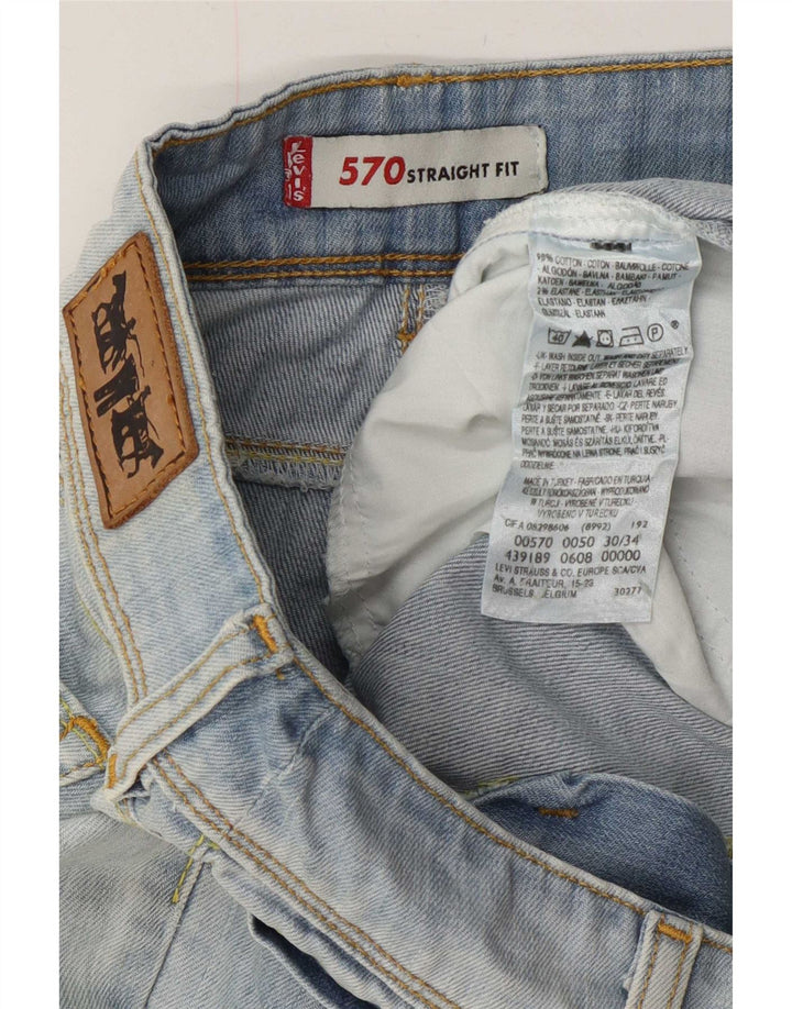 Vaqueros Levi's Mujer 570 Rectos W30 L28 Algodón Azul