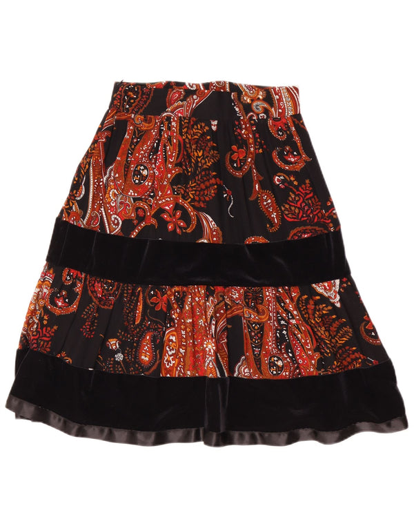 Piu & Falda acampanada para mujer IT 40 Small W24 Viscosa de cachemira negra