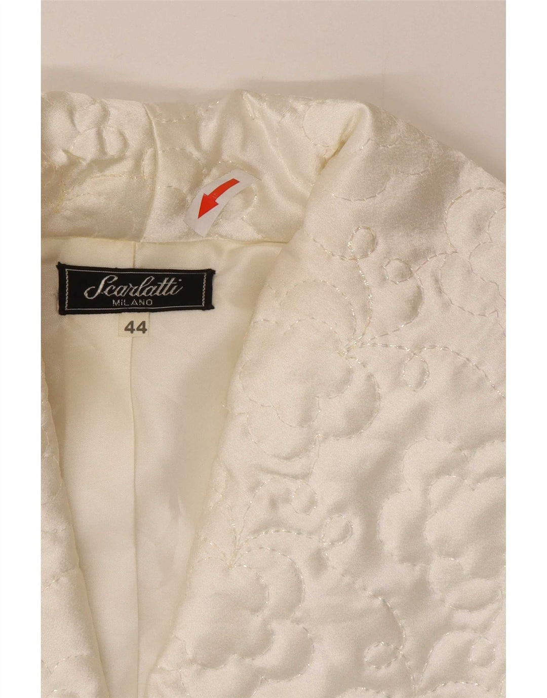 Conjunto de falda vintage de 2 piezas para mujer IT 44 Medio W28 Viscosa blanca