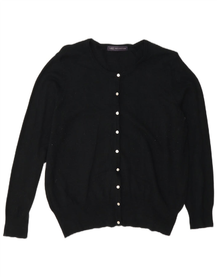 Marks & Spencer - Cárdigan para mujer, talla 40, talla grande, viscosa negra