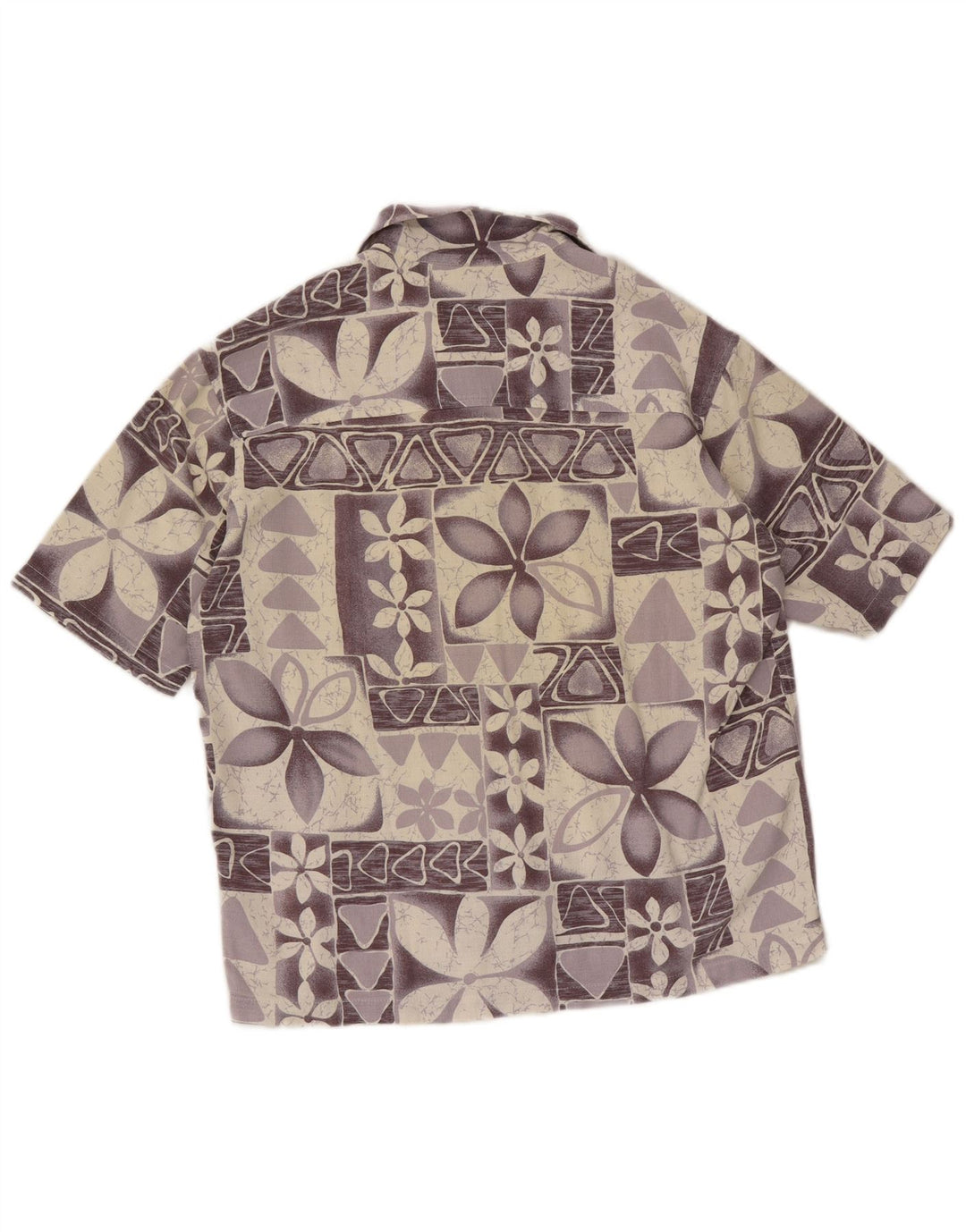 Camisa de manga corta Unlimited para hombre, color morado medio, floral