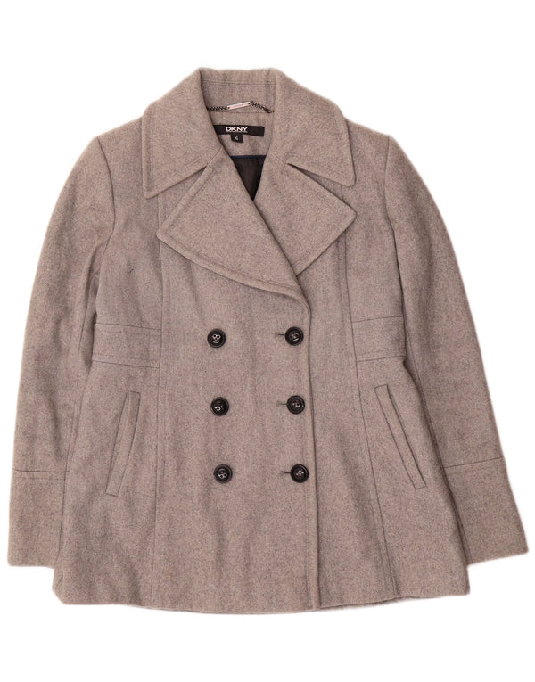 Dkny Chaquetón para mujer US 6 Lana gris medio