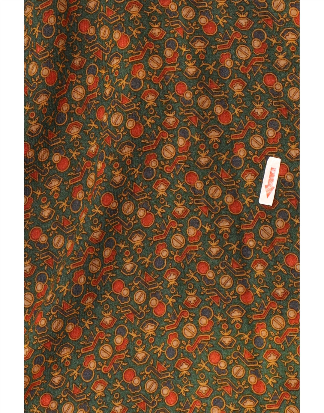 Camisa VINTAGE para hombre Viscosa geométrica caqui grande