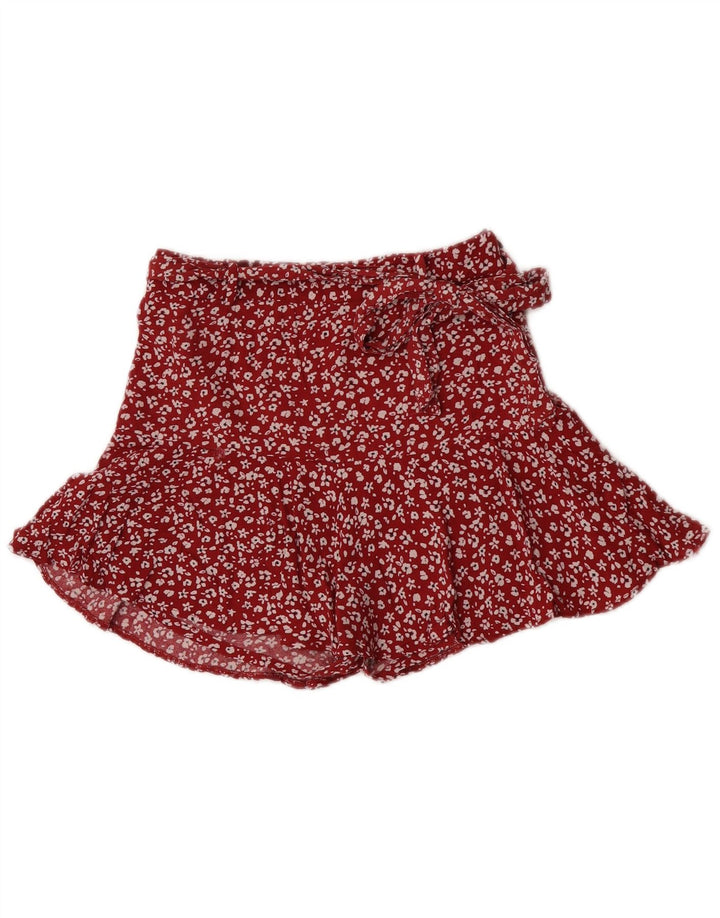 Zara Minifalda Mujer XS W24 Rojo Floral
