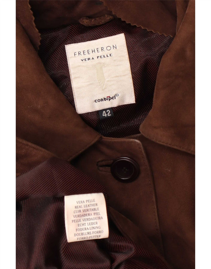 Conbipel Abrigo de gamuza Free Heron para mujer IT 42 Cuero marrón medio