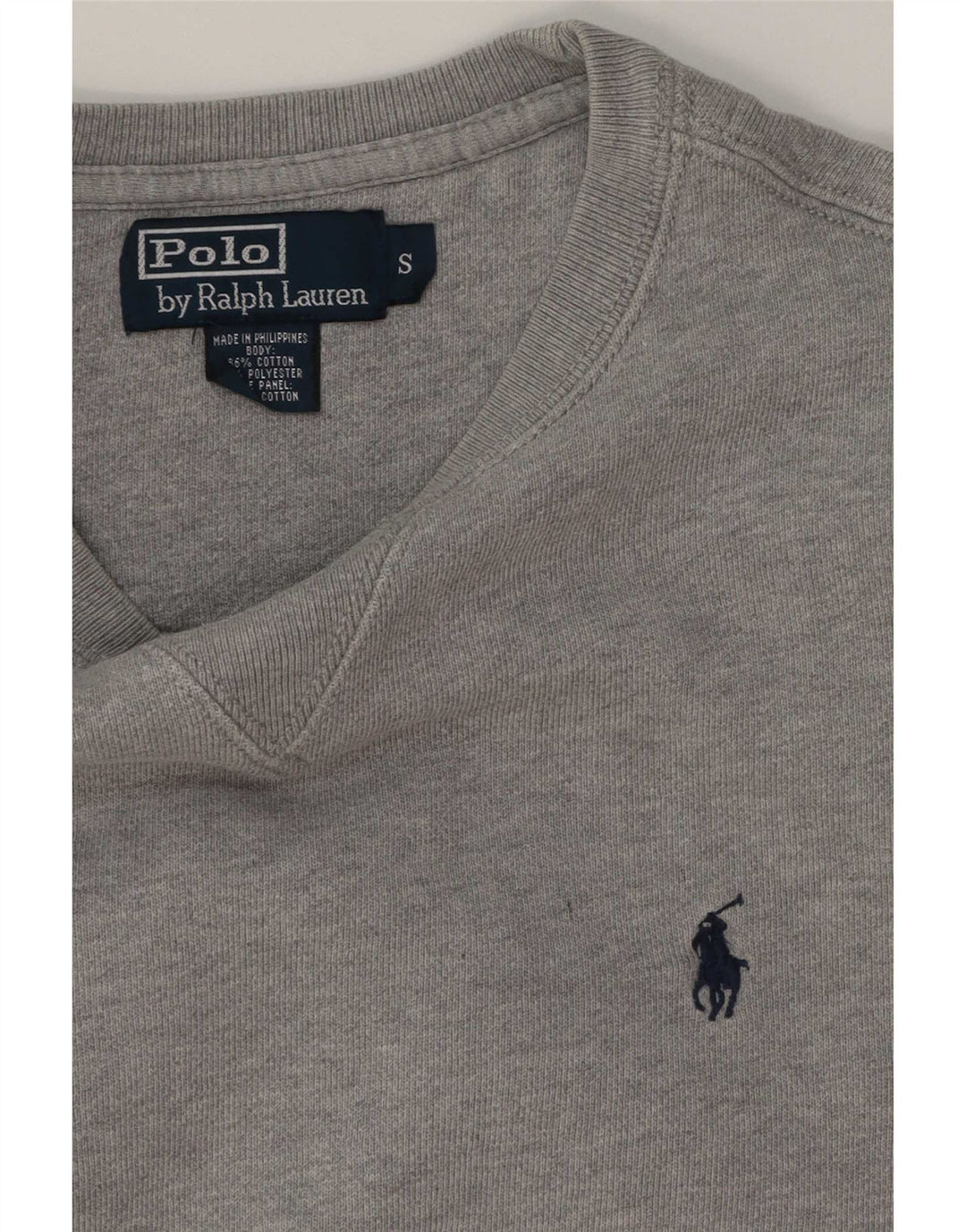 Polo Ralph Lauren Hombre Sudadera Jumper Pequeño Gris Algodón