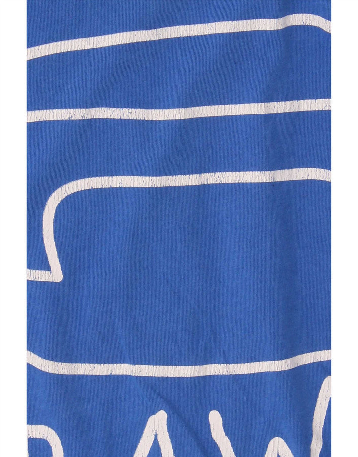 G-Star Hombre Camiseta Gráfica Top Pequeño Algodón Azul