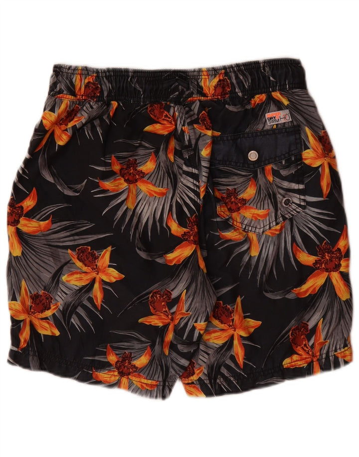 Superdry Bañador Corto De Poliéster Floral Gris Medio Para Hombre