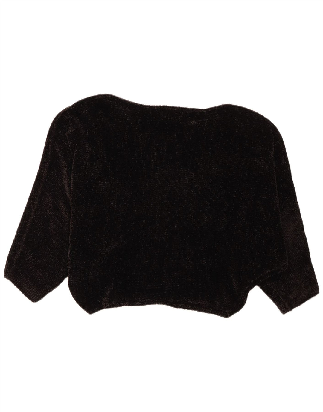Zara - Jersey extragrande con cuello barco para mujer, talla 10, poliéster negro pequeño
