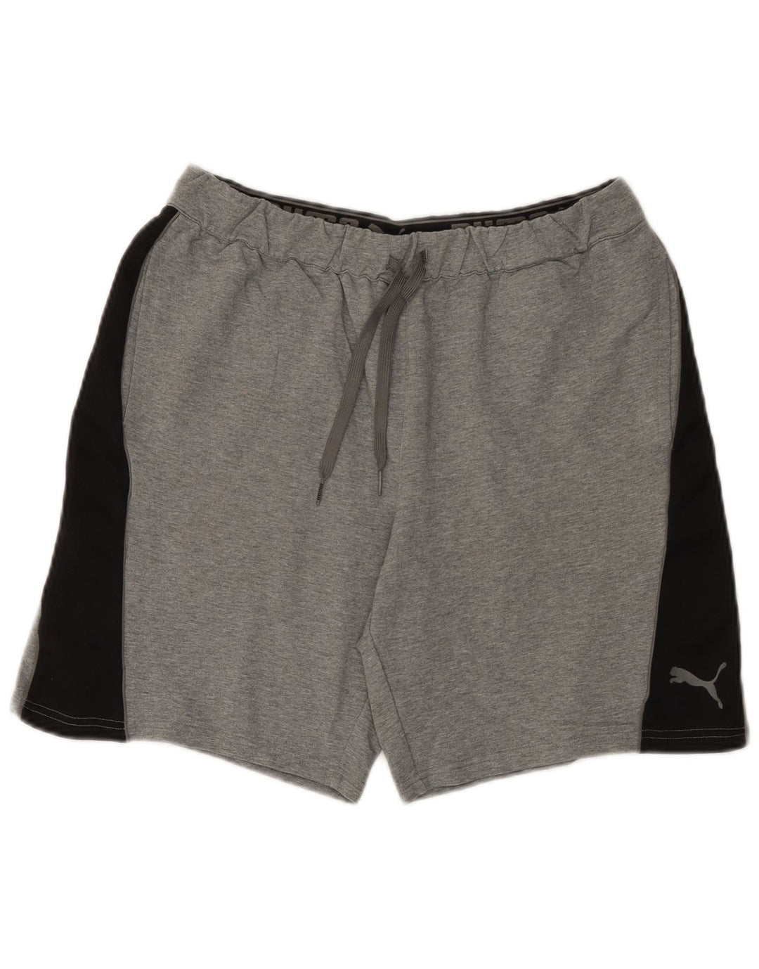 Pantalones cortos deportivos Puma para hombre de algodón color block en gris medio
