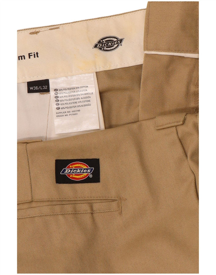Dickies Pantalón chino slim fit para hombre W36 L32 Poliéster beige
