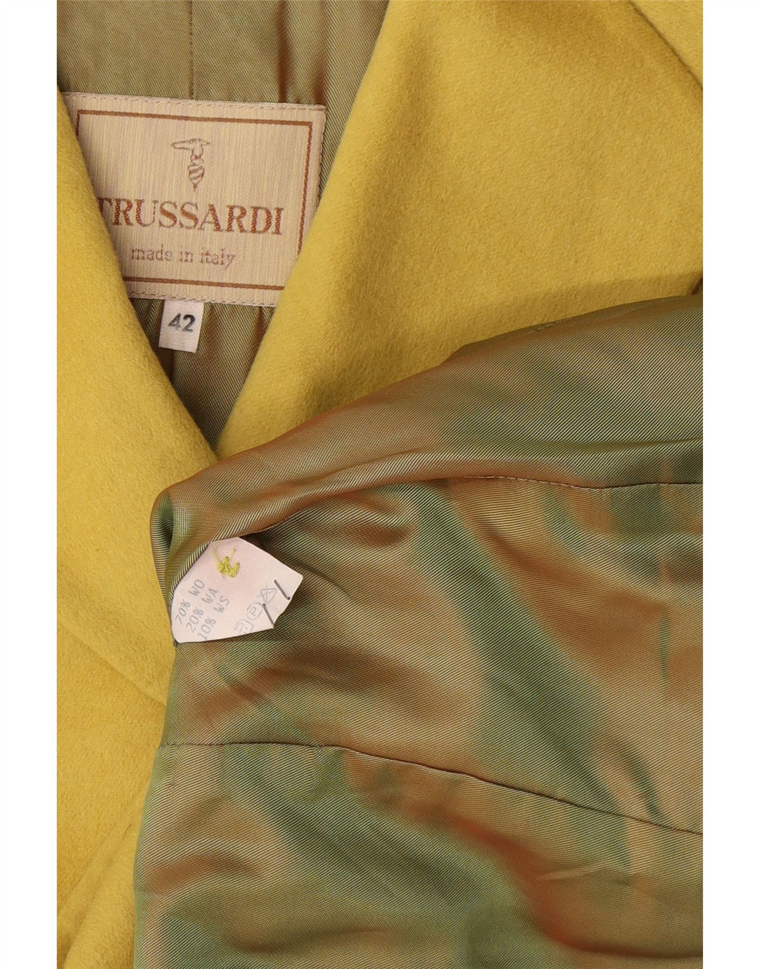 Chaqueta Blazer de Manga 3/4 para Mujer Trussardi IT 42 Amarillo Medio
