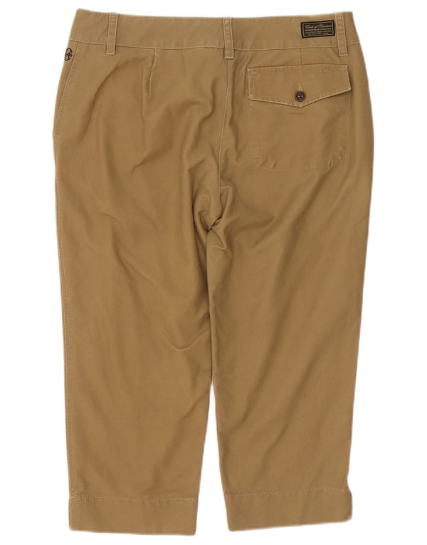 Conte of Florence Pantalones capri rectos para mujer IT 46 Large W34 L21 Beige