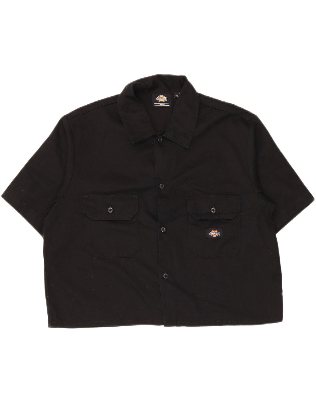 Dickies Camisa de manga corta para mujer UK 46 Large Poliéster negro