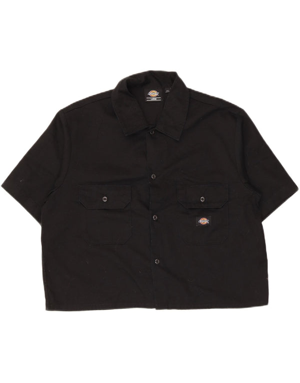 Dickies Camisa de manga corta para mujer UK 46 Large Poliéster negro