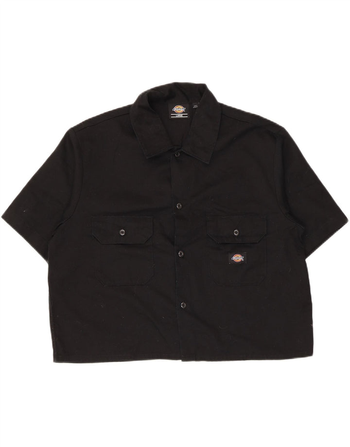 Dickies Camisa de manga corta para mujer UK 46 Large Poliéster negro