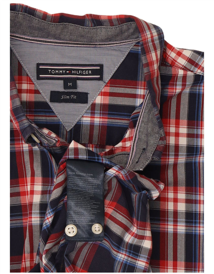 Camisa Tommy Hilfiger Hombre Slim Fit Algodón A Cuadros Azul Marino Medio