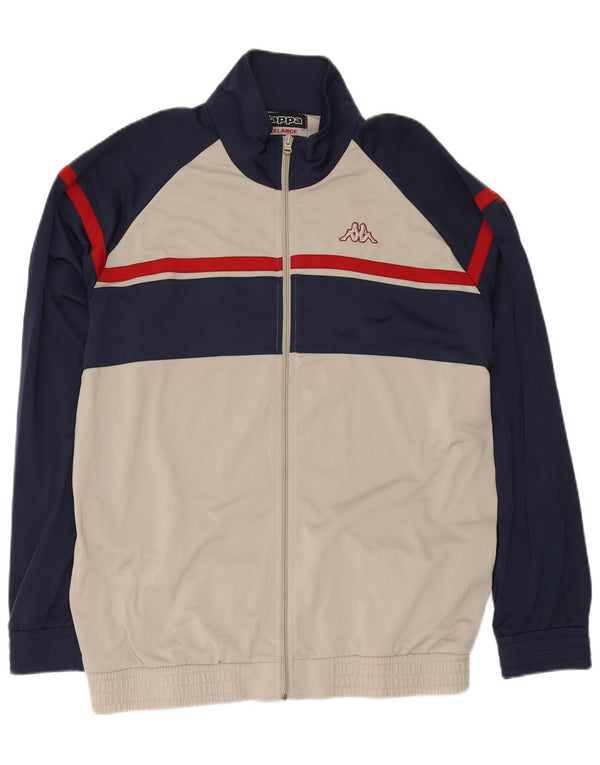 Kappa Hombre Regular Fit Chándal Top Chaqueta 3XL Gris Colorblock Sports