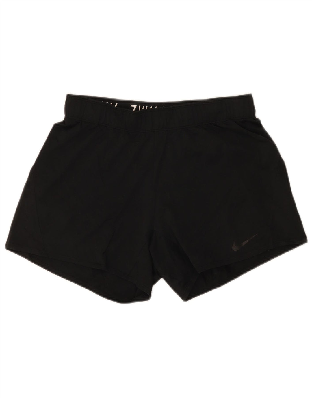 Nike - Pantalones cortos deportivos Dri Fit para mujer, talla 10, poliéster negro pequeño