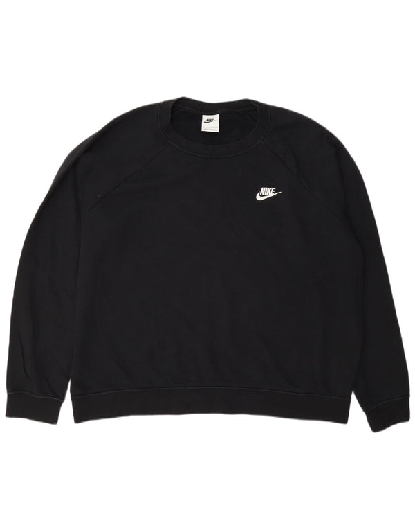 Nike - Sudadera holgada para mujer, talla 40, XL, algodón negro