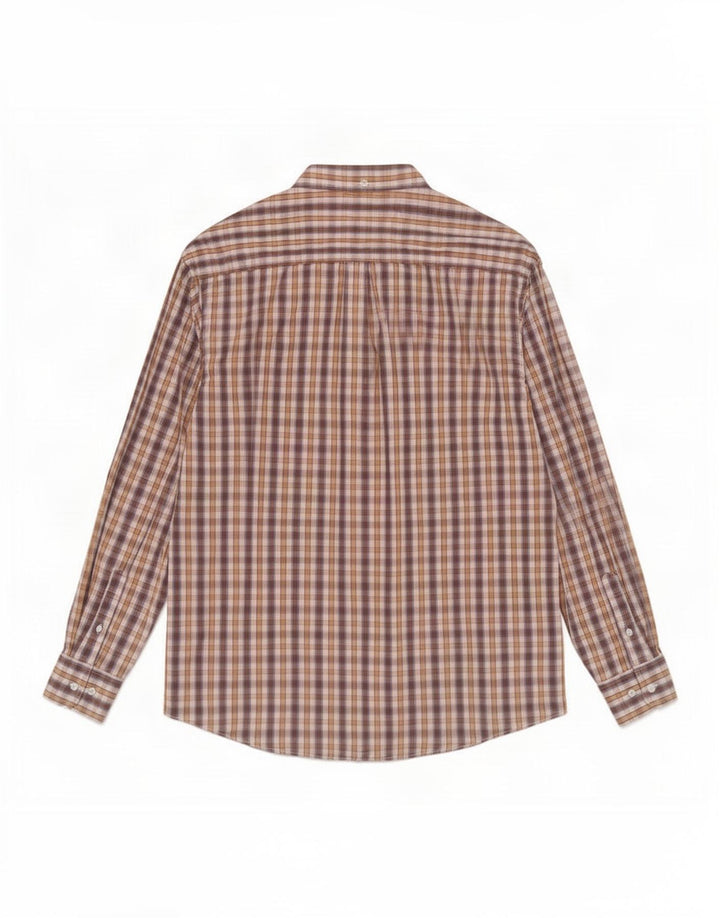 Camisa Farah Hombre Cuadros Marrón Grande