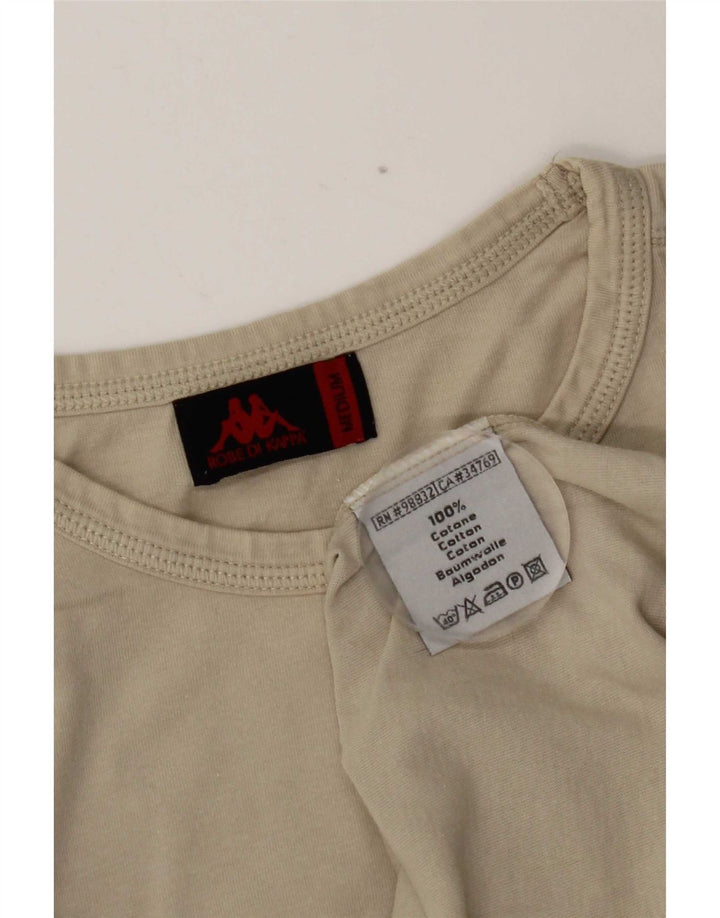 Kappa Camiseta para Mujer Top UK 44 Algodón Beige Medio