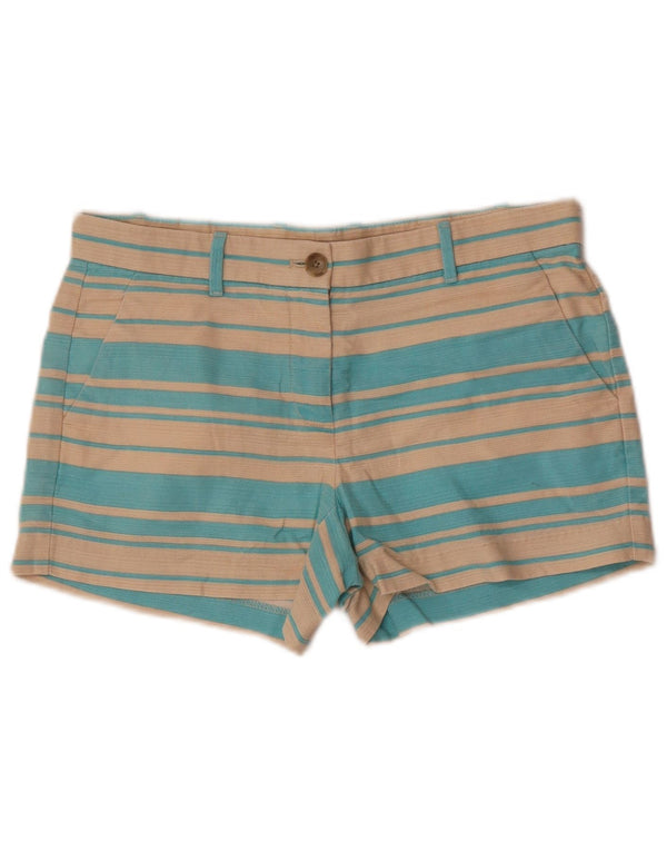 Gap Pantalones cortos chinos para mujer UK 4 XS W28 Algodón a rayas beige