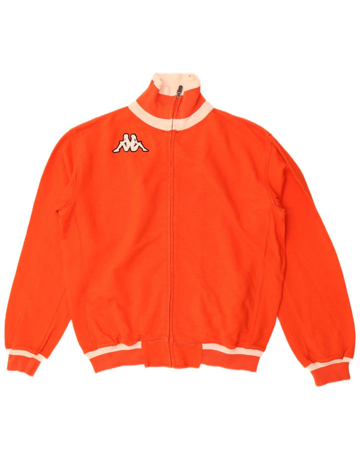 Kappa Hombre Chándal Top Chaqueta De Algodón Naranja Medio
