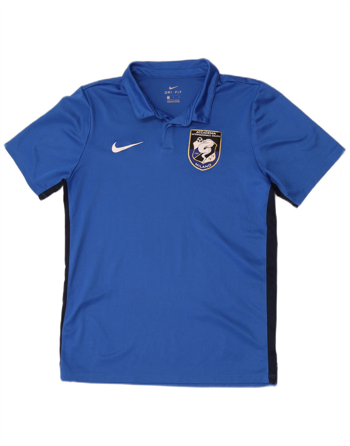 Nike Calcio Graphic Polo para hombre, poliéster color block azul grande