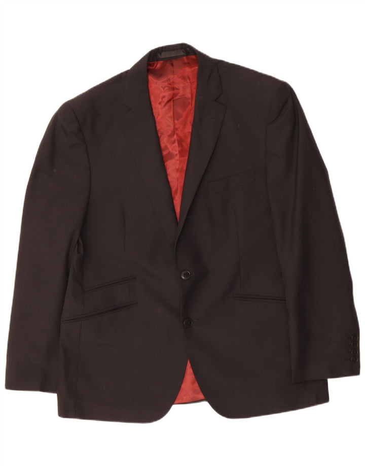 MARKS & SPENCER Mens Tailored Fit Blazer Jacket UK 38 Medium Black