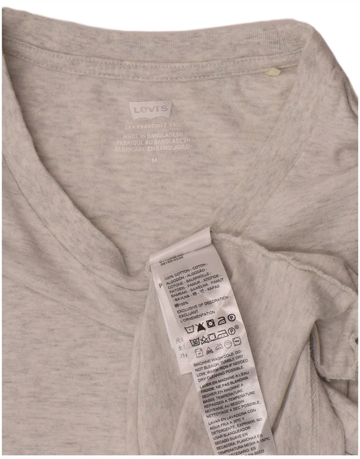 Levi's Camiseta para mujer Top UK 12 Algodón gris medio