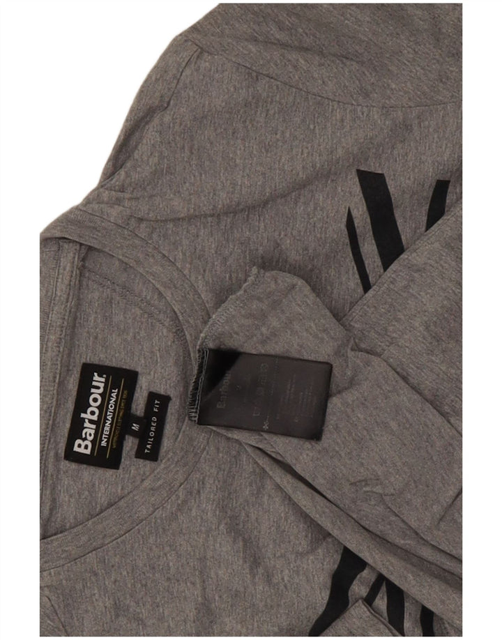Barbour Camiseta Gráfica De Corte Entallado Para Hombre Top De Algodón Moteado Gris Medio