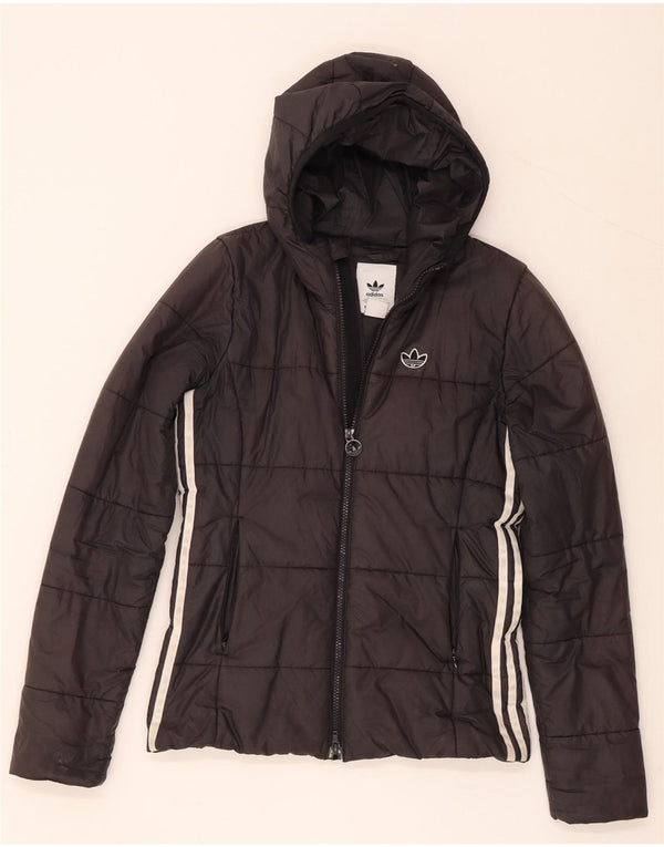 Adidas Chaqueta acolchada con capucha Primegreen para mujer UK 6 XS Poliéster negro