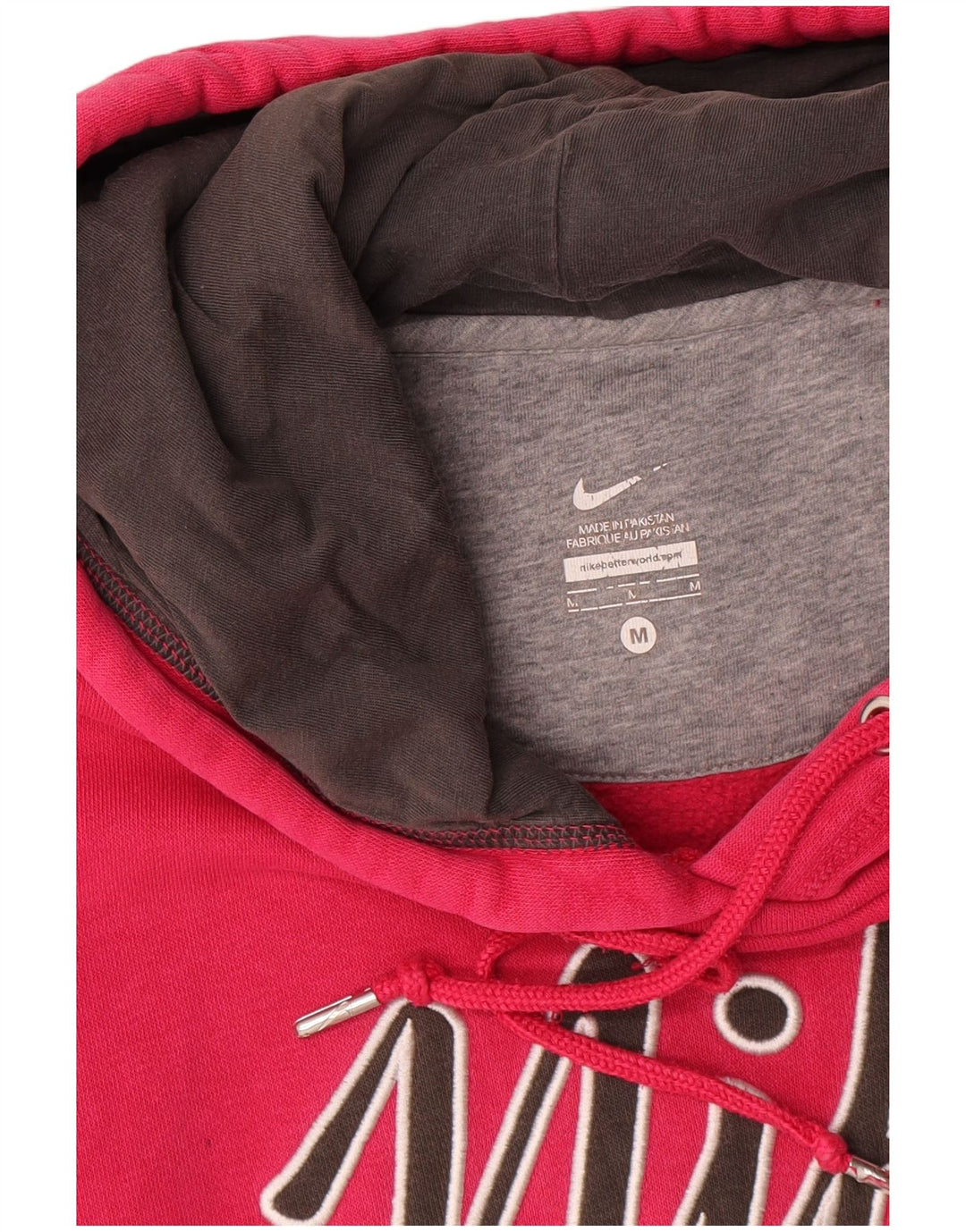 Nike Jersey con capucha y gráfico gráfico de algodón rojo mediano para hombre