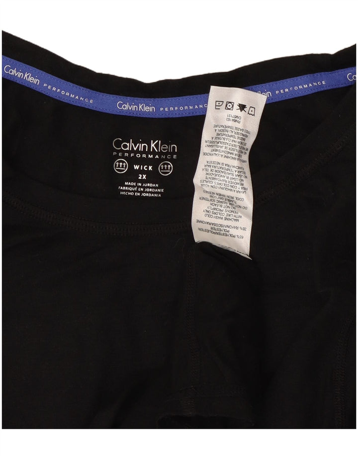 CALVIN KLEIN Camiseta para mujer Top UK 20 2XL Negro Poliéster