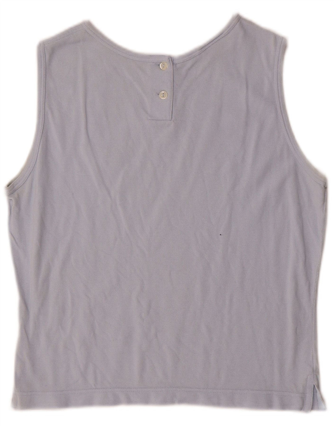 Lacoste Mujer Chaleco Top Talla 44 Grande Azul Algodón