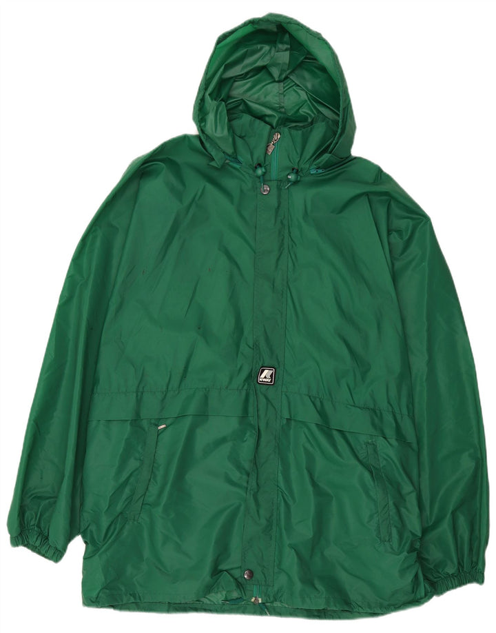 K-Way Chaqueta impermeable con capucha para hombre UK 44 2XL Verde