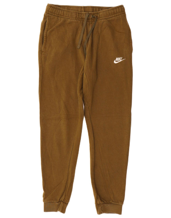 NIKE Hombre Pantalones de Chándal Joggers Small Marrón Algodón