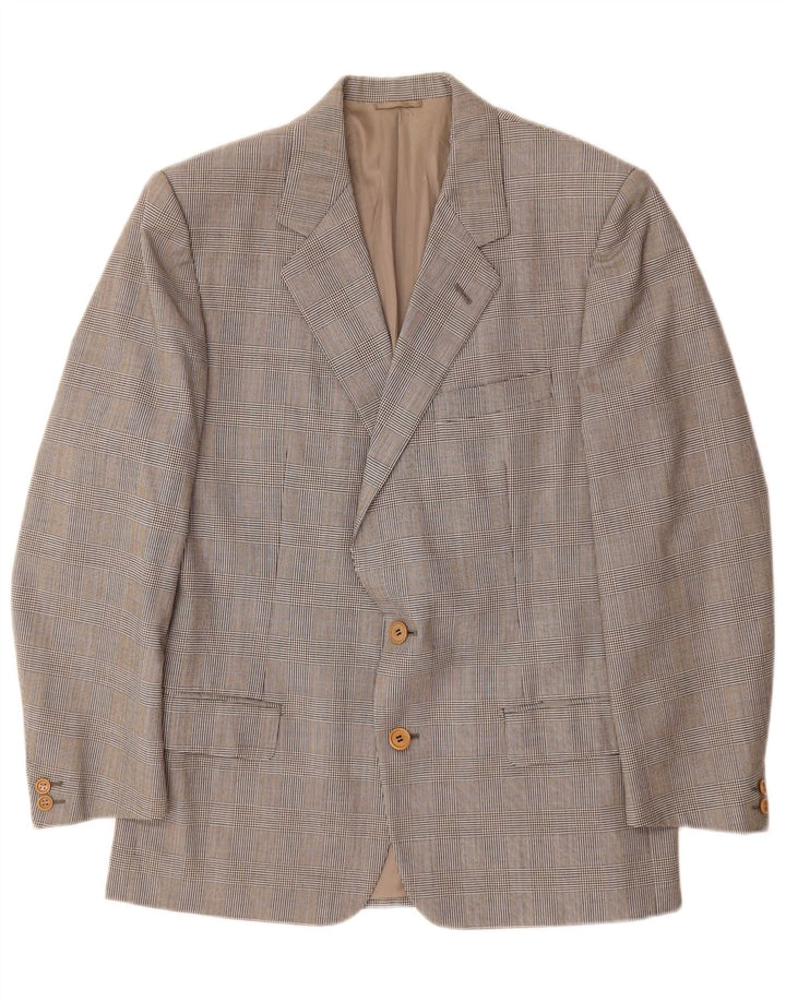 Burberrys Chaqueta tipo blazer de 2 botones para hombre IT 48 Lana a cuadros gris medio