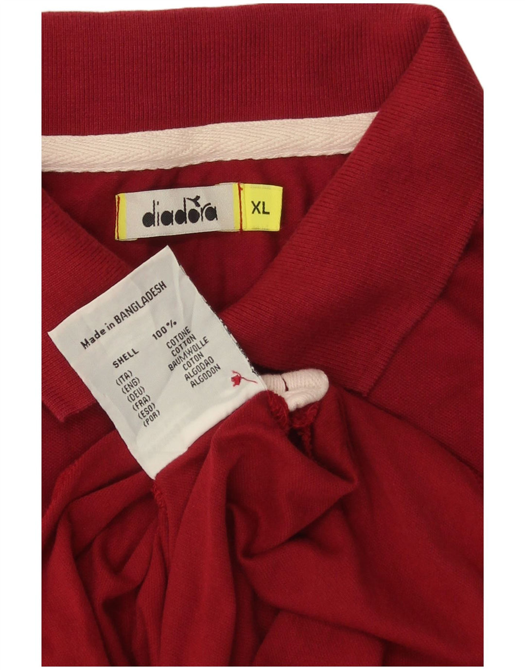 Diadora Polo Hombre XL Algodón Rojo
