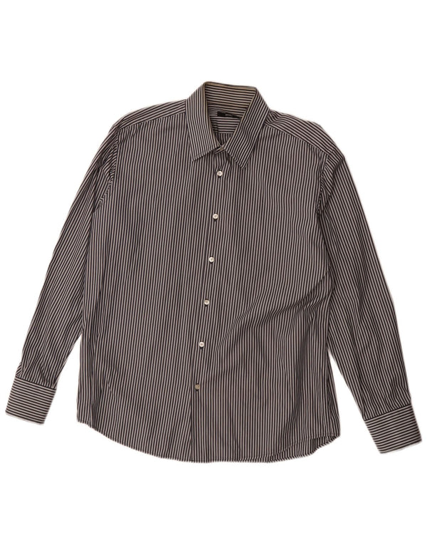 Camisa Hugo Boss Hombre Talla 43 17 XL Azul Marino Rayas