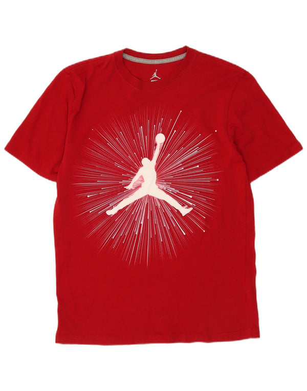 Jordan - Camiseta gráfica para hombre, parte superior de algodón rojo mediano