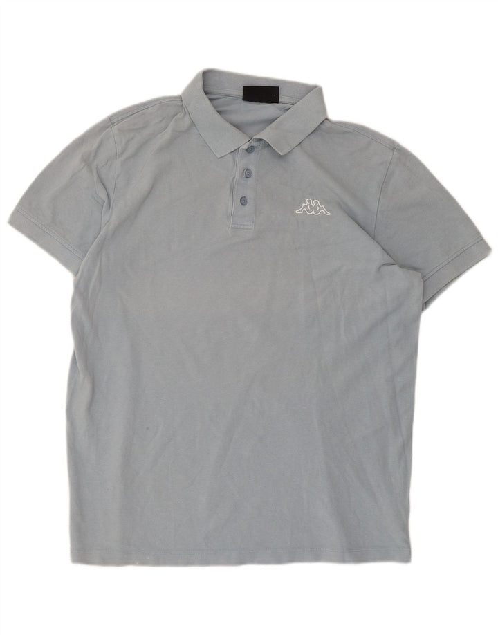 Polo Kappa Hombre Grande Azul Algodón