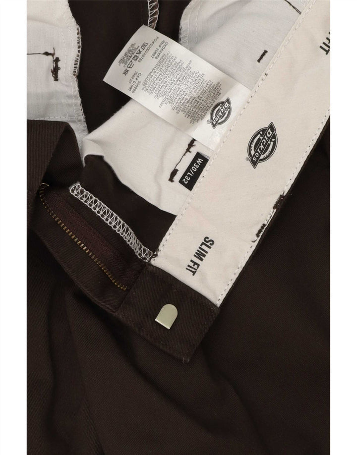 Dickies Pantalón chino slim fit para hombre W30 L32 Poliéster marrón