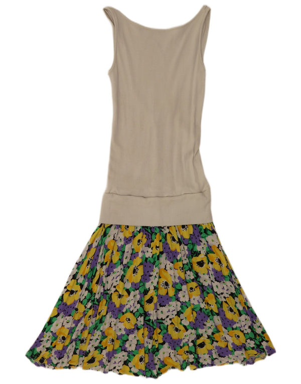 Anna Club Vestido acampanado sin mangas para mujer IT 46 Large Multicolor Floral