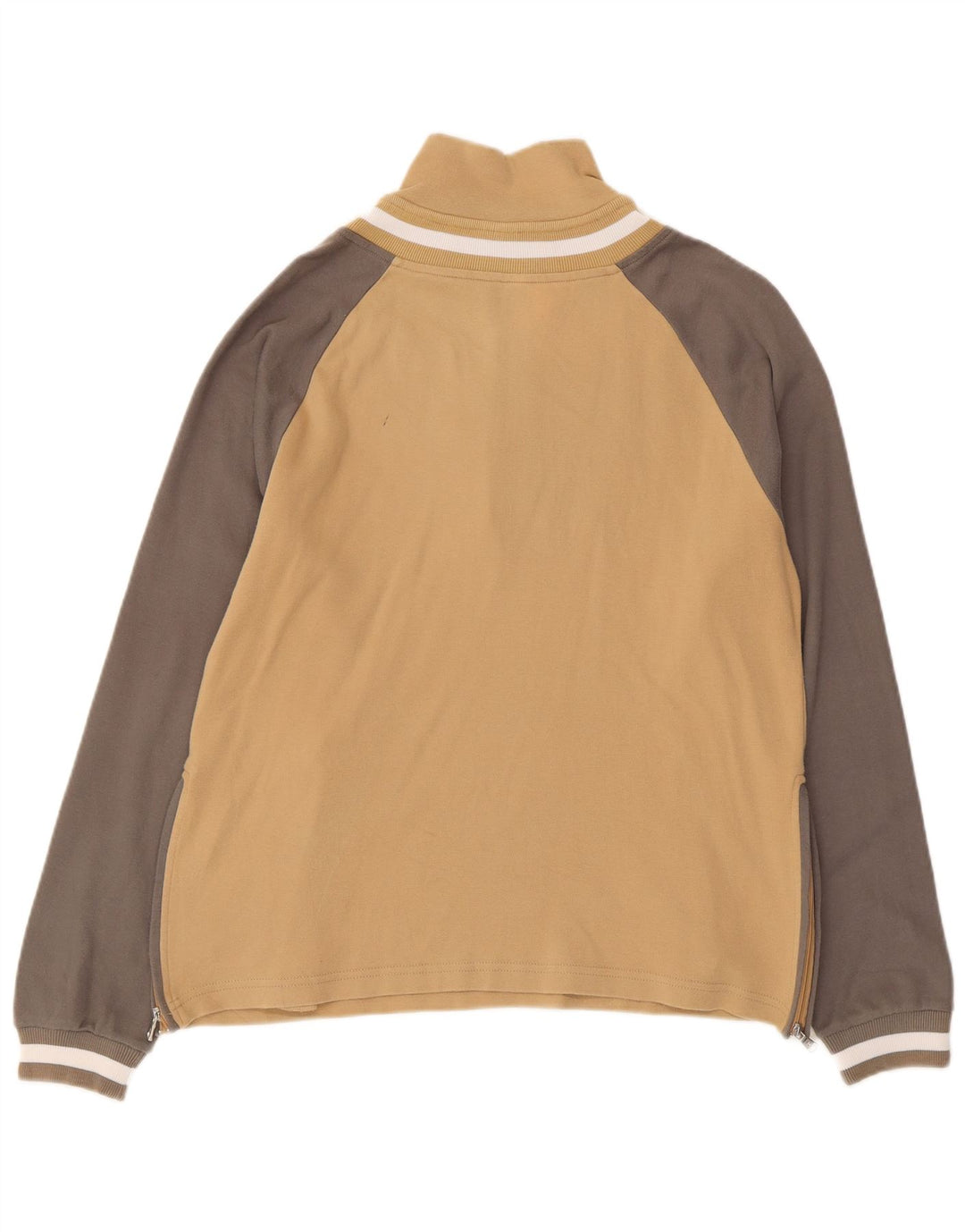 Champion Sudadera con cuello y cremallera para mujer UK 44 Medium Beige Colorblock