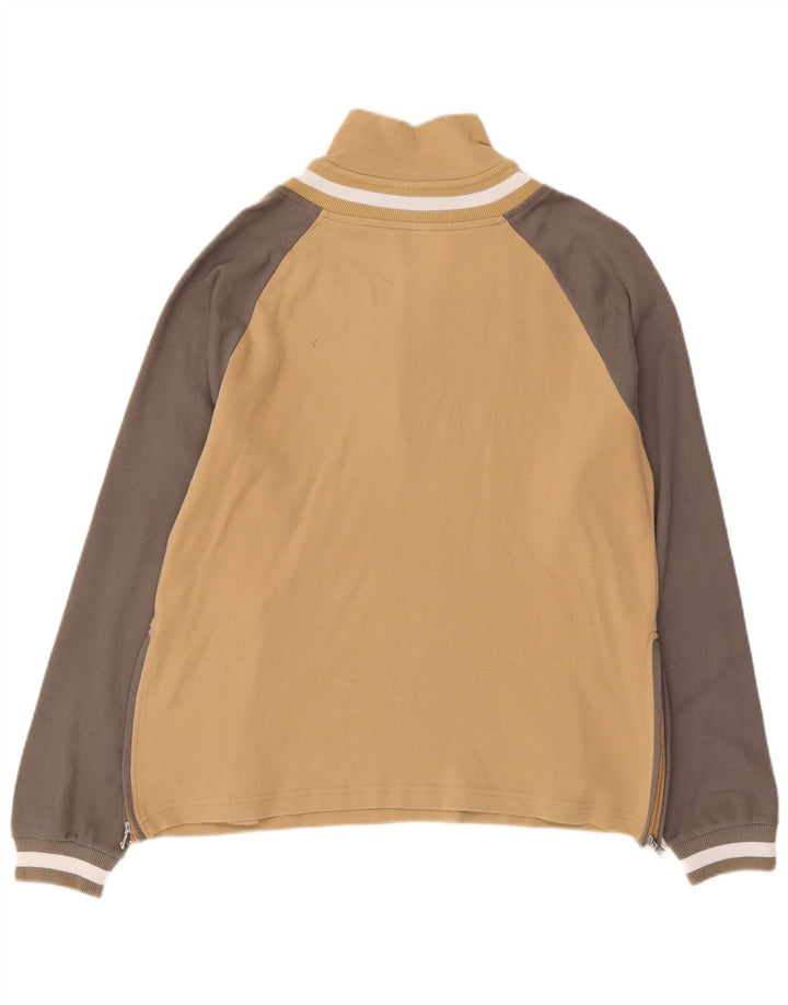 Champion Sudadera con cuello y cremallera para mujer UK 44 Medium Beige Colorblock
