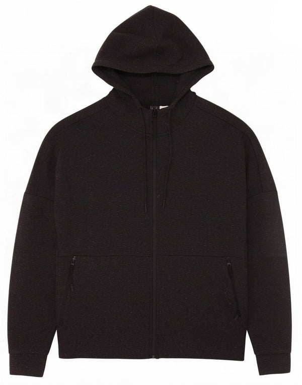 Adidas Mens Zip Hoodie Sweater Medium Grey Flecked